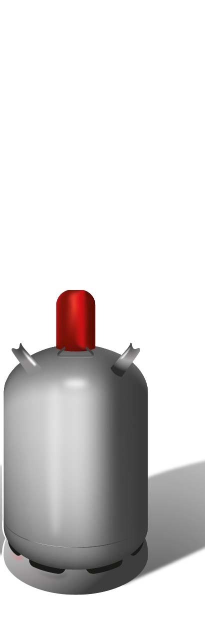 silberne-Campingflasche-gefuellt-mit-11-kilo-Propan-Fluessiggas-mit-rotem-Verschluss