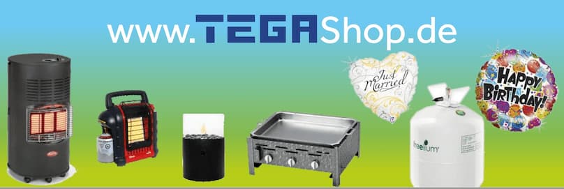 Banner-fuer-den-TEGA-Onlineshop-blau-gruen-mit-7-abgebildeten-TEGA-Produkten