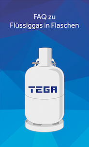 Weisse-Fluessiggas-Flasche-mit-der-Aufschrift-TEGA-und-auf-blauem-Hintergrund